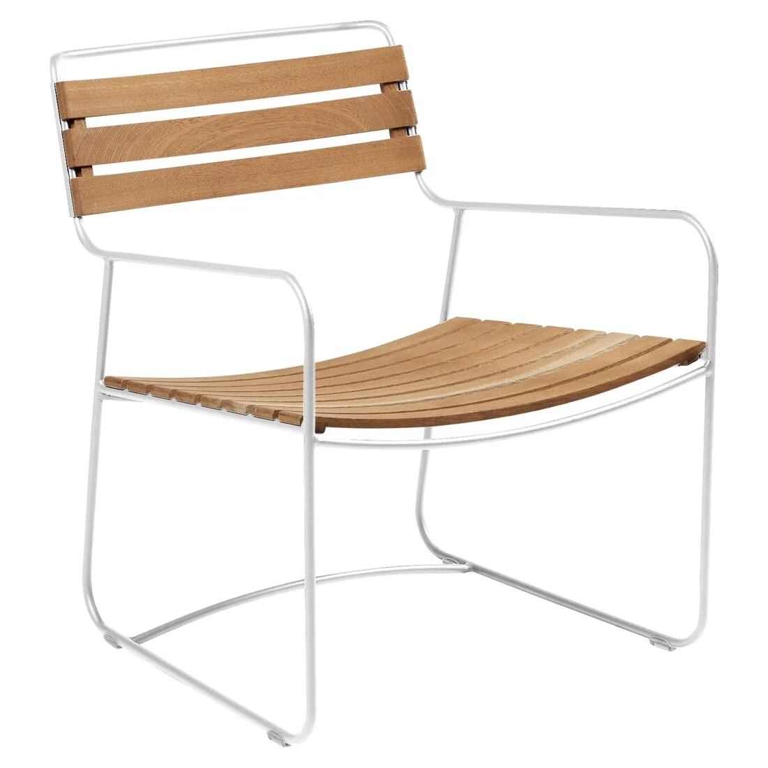 Fermob Surprising SURPRISING FAUTEUIL BAS TECK Blanc Coton